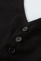 Line Vest Top - Black