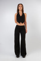Line Vest Top - Black