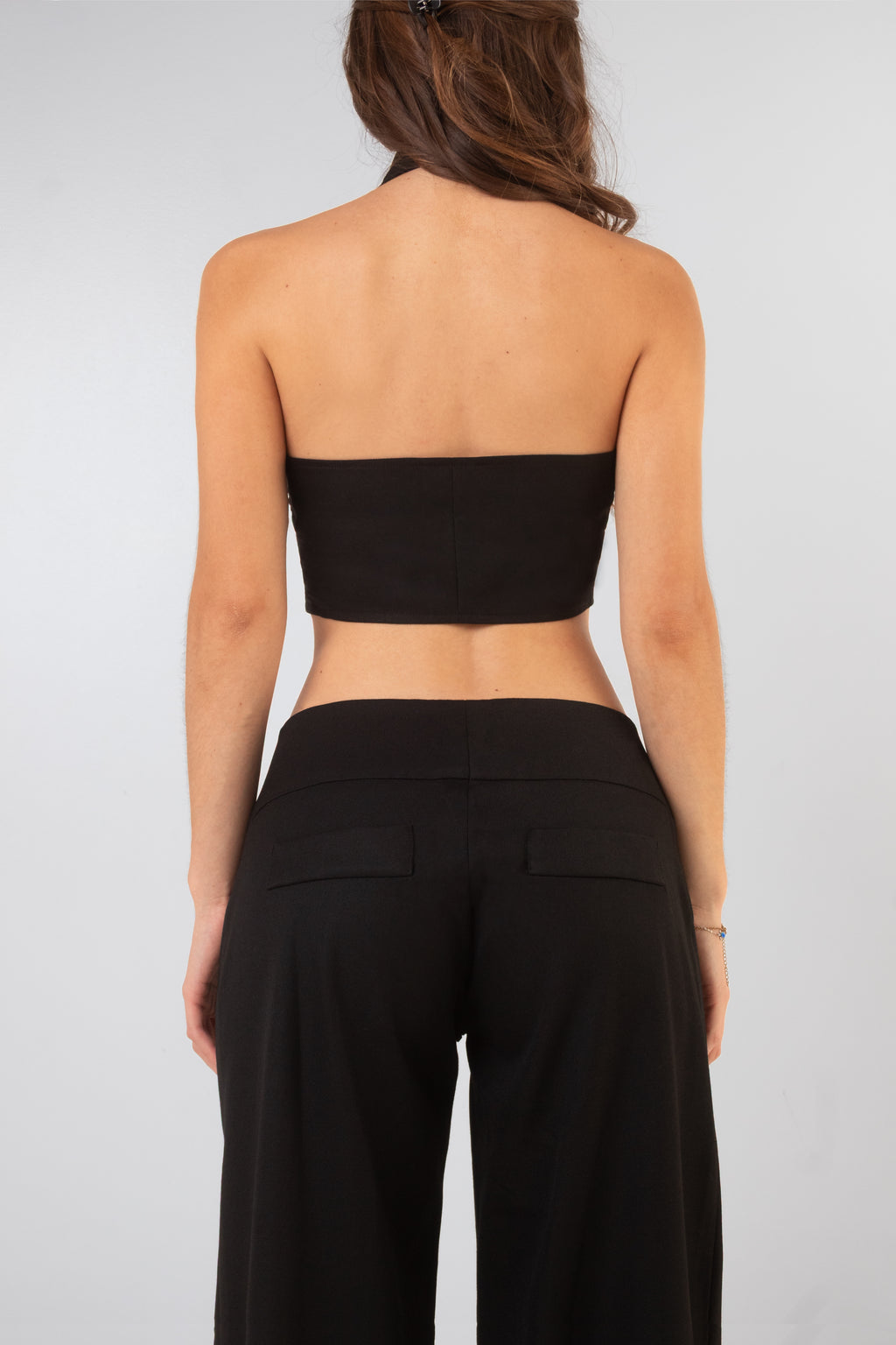 Line Vest Top - Black