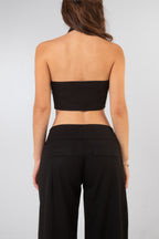 Line Vest Top - Black