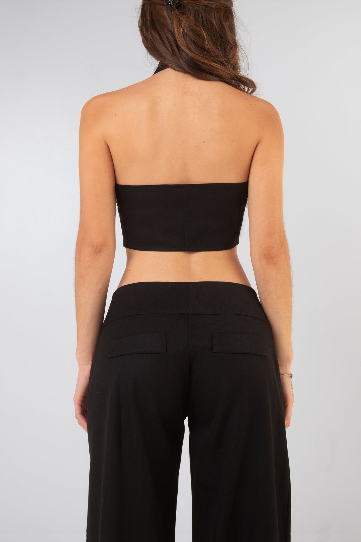 Line Vest Top - Black