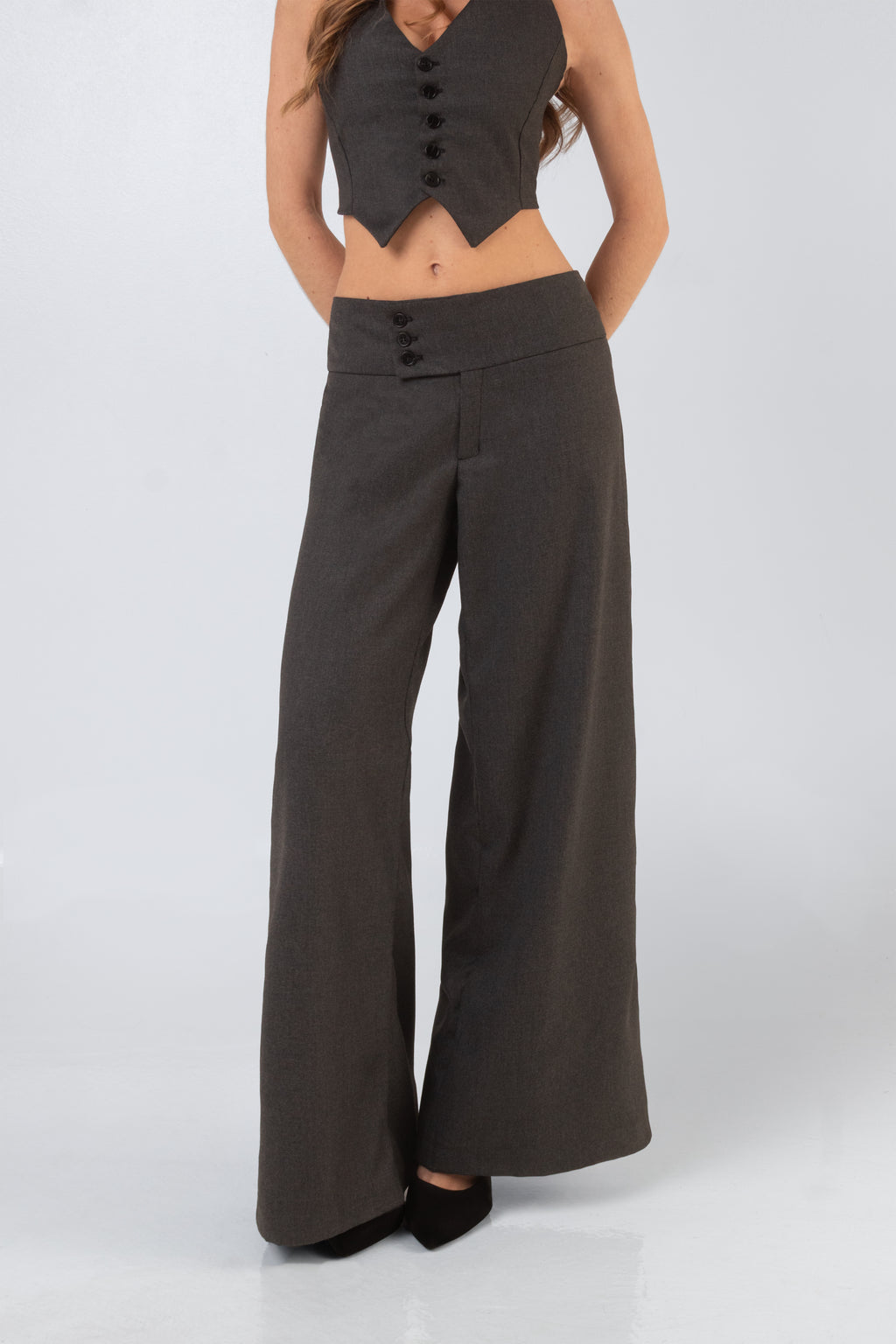 Line Trousers - Gray