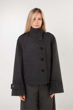 Asymmetric Coat - Gray