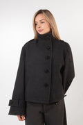 Asymmetric Coat - Gray