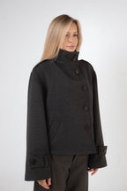 Asymmetric Coat - Gray