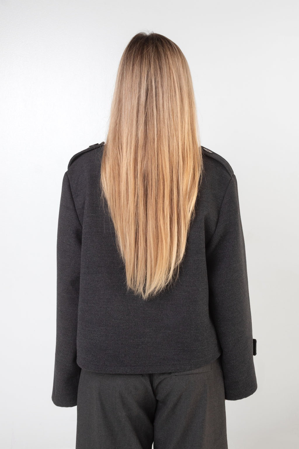 Asymmetric Coat - Gray