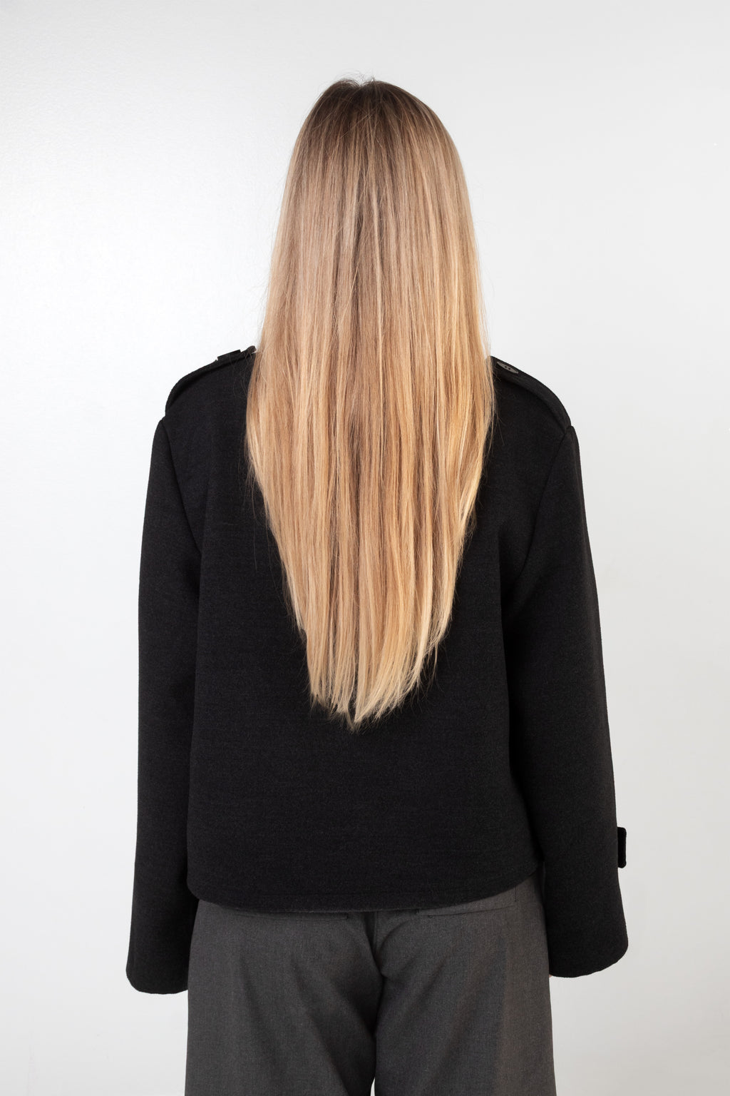 Asymmetric Coat - Black