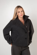 Asymmetric Coat - Gray