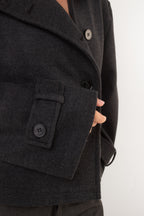 Asymmetric Coat - Gray