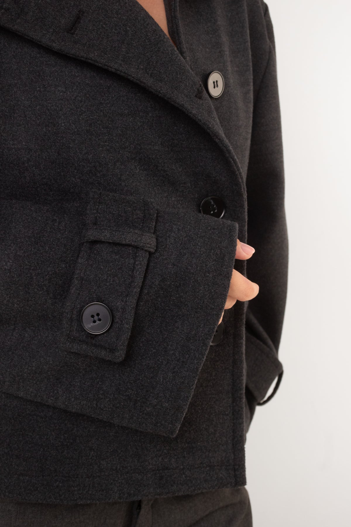 Asymmetric Coat - Gray