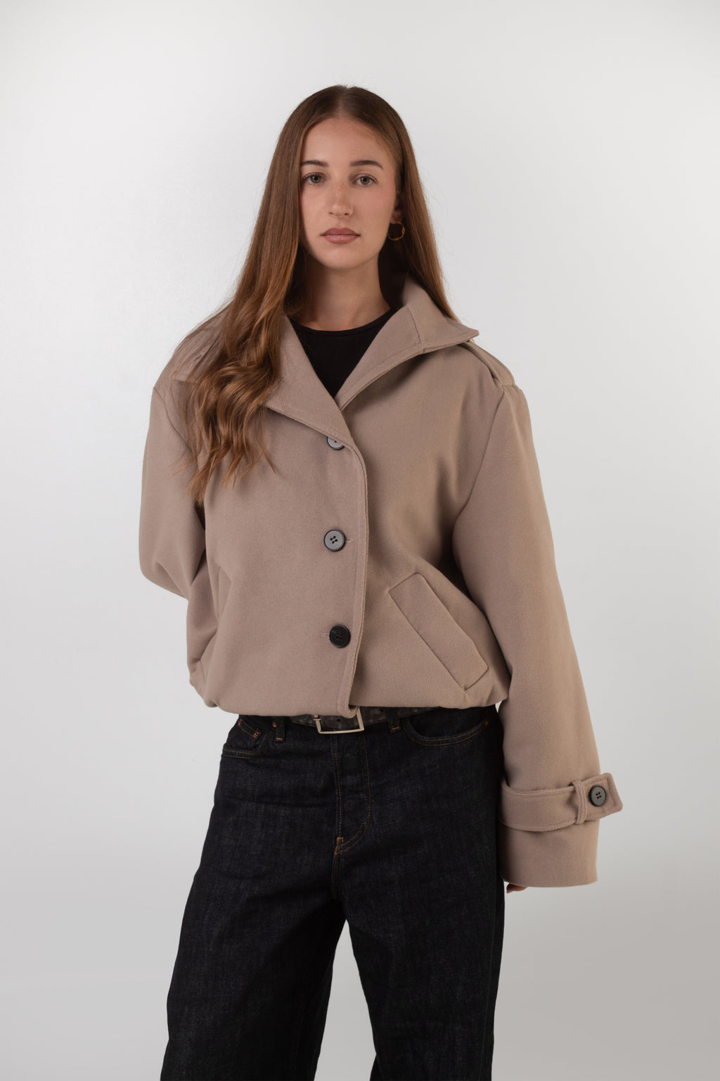 Asymmetric Coat - Beige